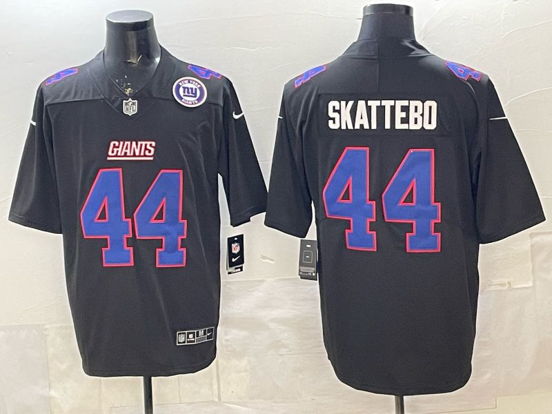 Men 2026 New York Giants #44 Skattebo black Limited Nike NFL Jersey style 01